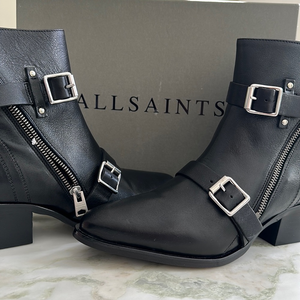 All Saints Lior ankle Boots. Brand new, never worn. Tags, Box